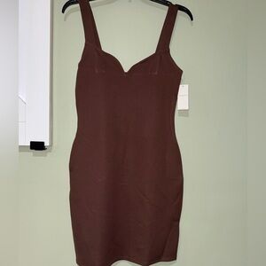 NEVER WORN Abercrombie & Fitch Brown Sweetheart Neckline Mini Dress -Tall Length